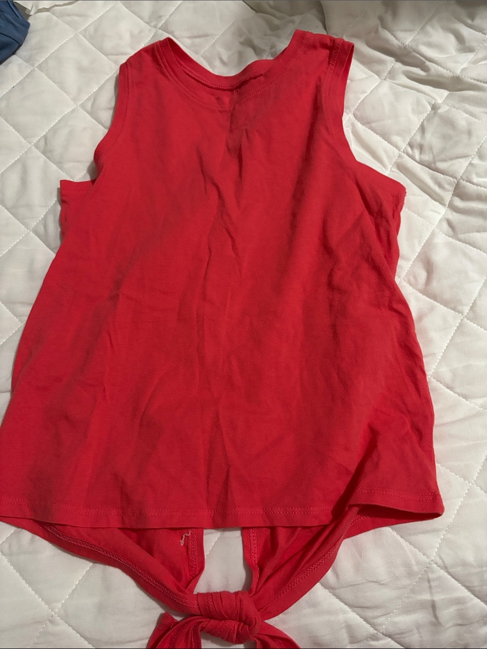 Zella Girl Red Tie-Back Tank Top